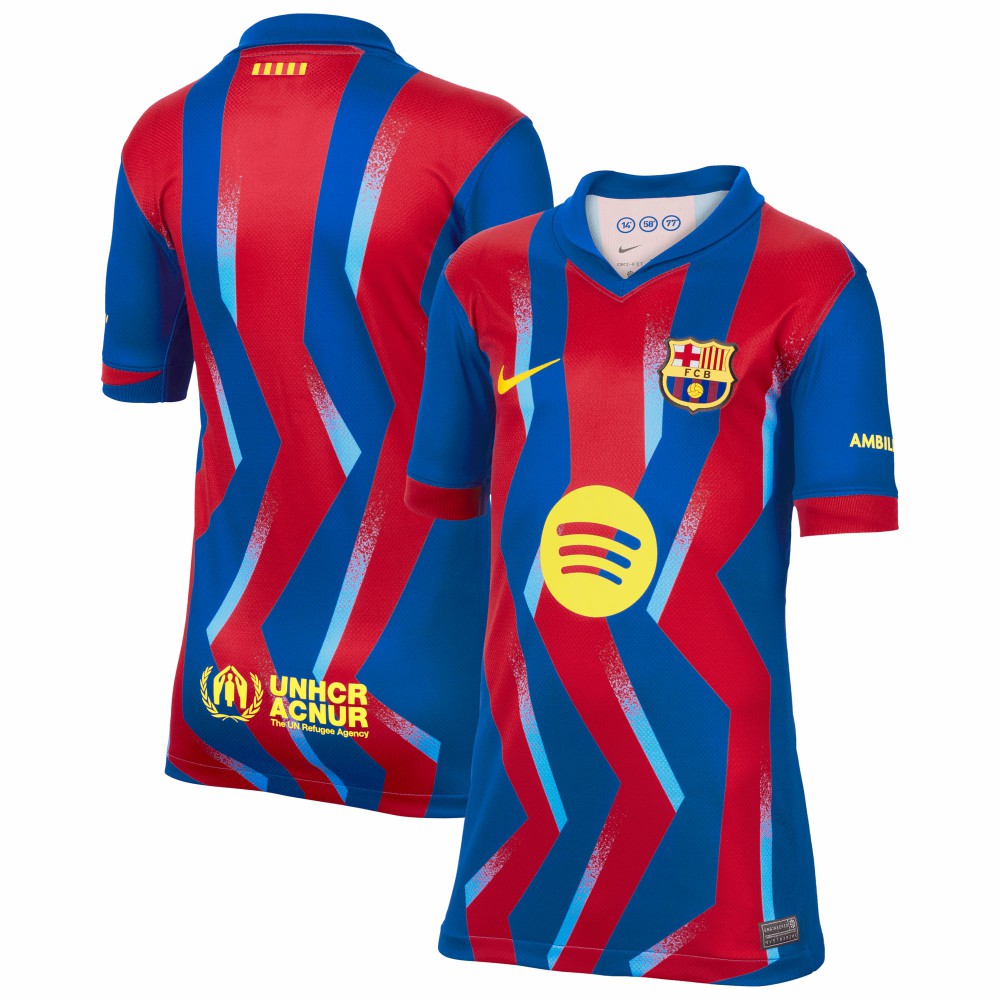 Nike Barcelona Youth 2025/26 Fourth Replica Jerseys - Blue