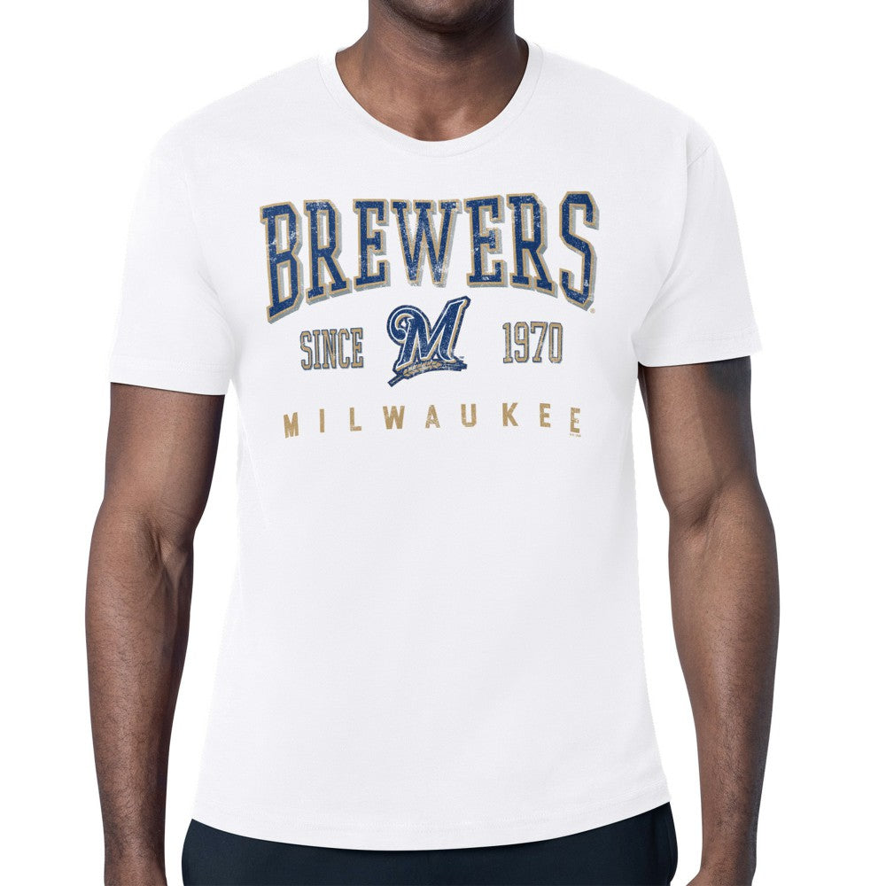 Milwaukee Brewers Starter Distressed Logo T-Shirt Sale