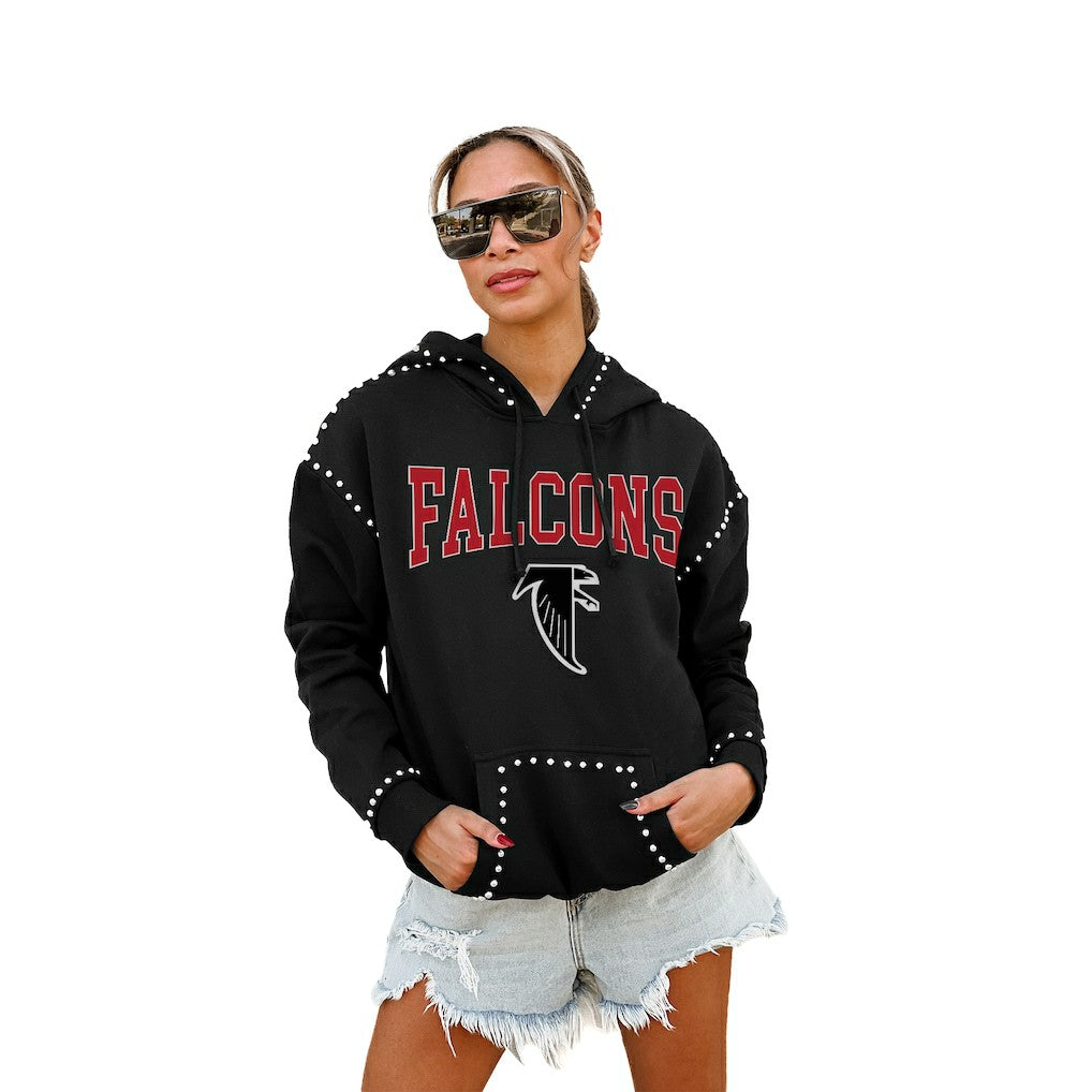 Atlanta Falcons Gameday Couture Women's Studded Pullover Hoodie Black - NFL
