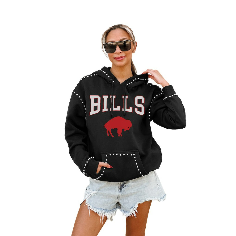 Buffalo Bills Gameday Couture Women's Studded Pullover Hoodie Black - NFL