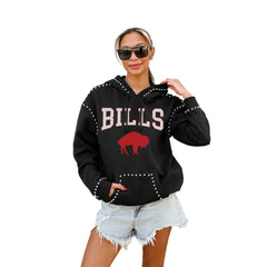 Buffalo Bills Gameday Couture Women's Studded Pullover Hoodie Black - NFL