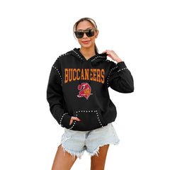 Tampa Bay Buccaneers Gameday Couture Women's Studded Pullover Hoodie Black - NFL