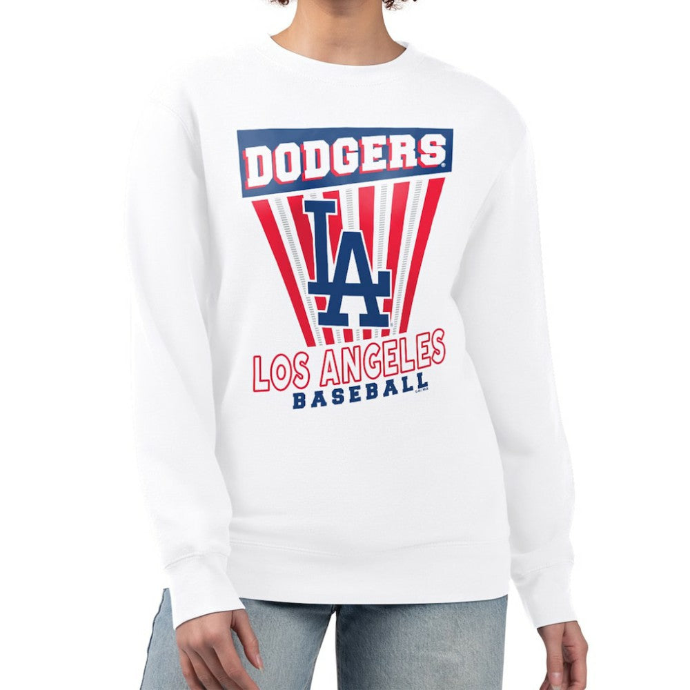 Los Angeles Dodgers Starter Women's Poster Print Team Fleece Pullover Sweatshirt for sale