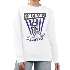 Colorado Rockies Starter Women's Poster Print Team Fleece Pullover Sweatshirt for sale