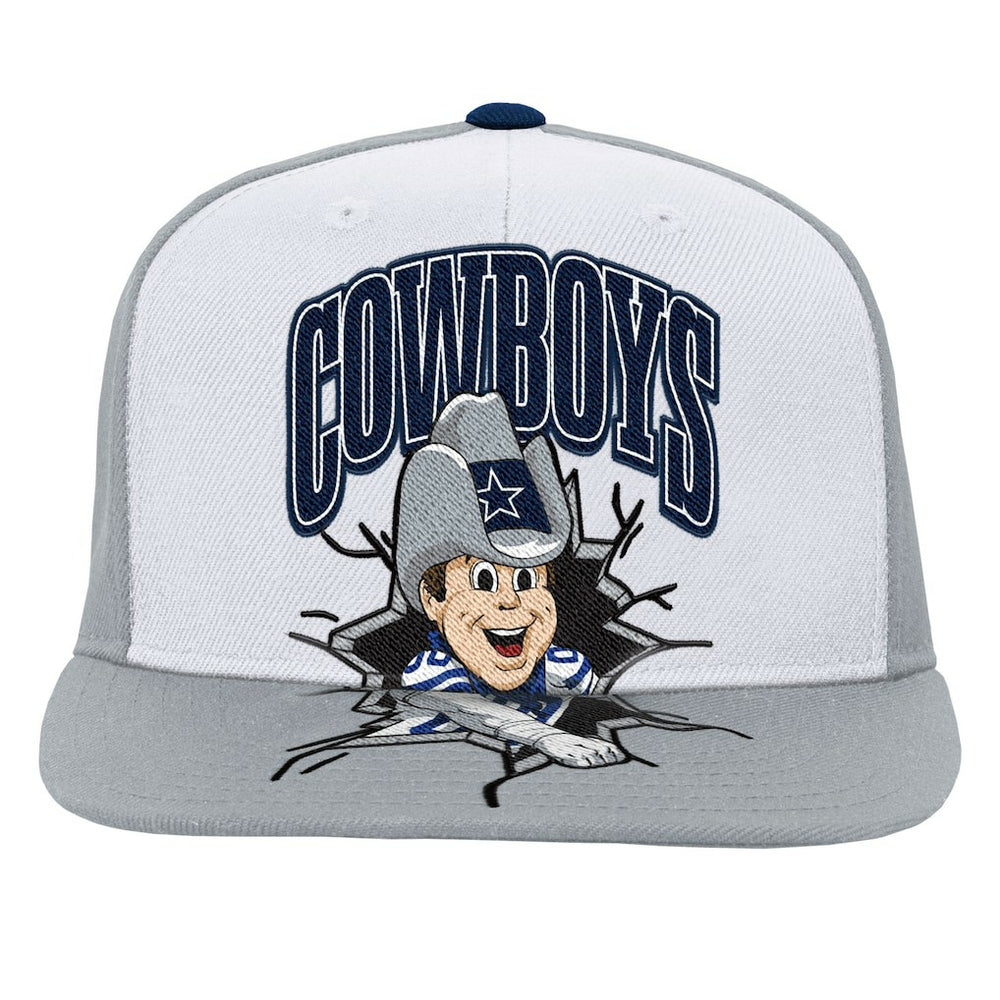 Dallas Cowboys Youth Team Mascot Snapback Hat Gray - Mitchell & Ness