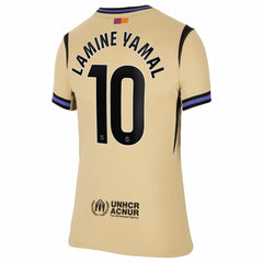 Nike Lamine Yamal Barcelona Women's 2025/26 Away Stadium Replica Jerseys - Gold