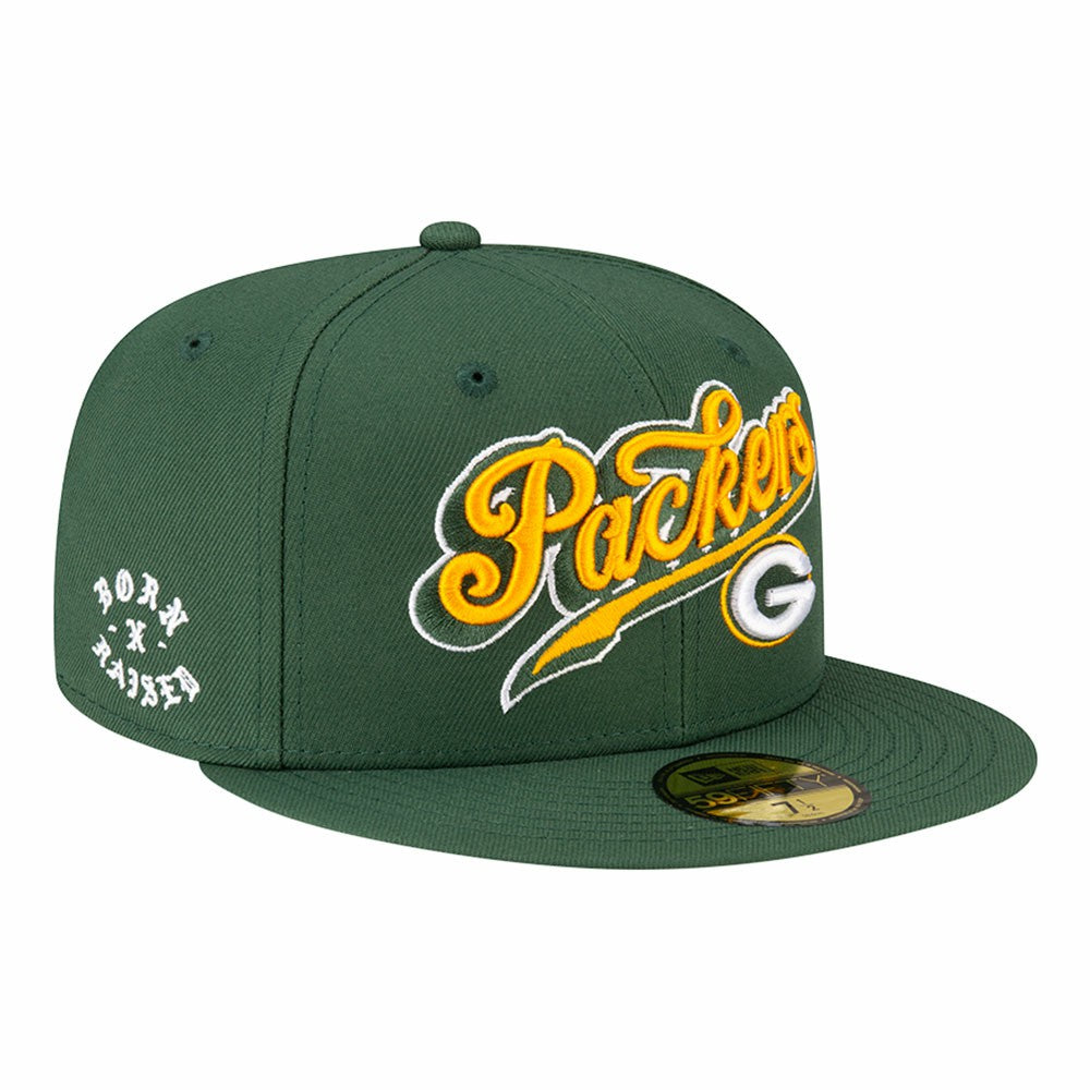 Green Bay Packers New Era Born x Raised 59FIFTY Fitted Hat Green - NFL