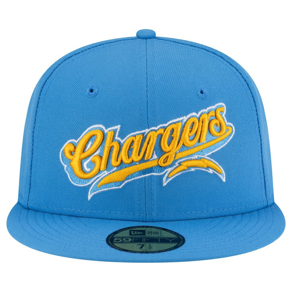 Los Angeles Chargers New Era Born x Raised 59FIFTY Fitted Hat Powder Blue - NFL