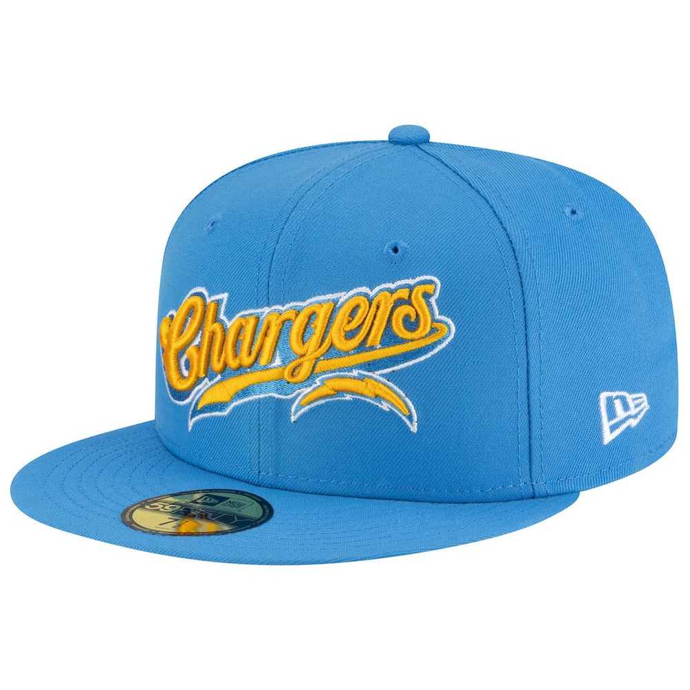 Los Angeles Chargers New Era Born x Raised 59FIFTY Fitted Hat Powder Blue - NFL