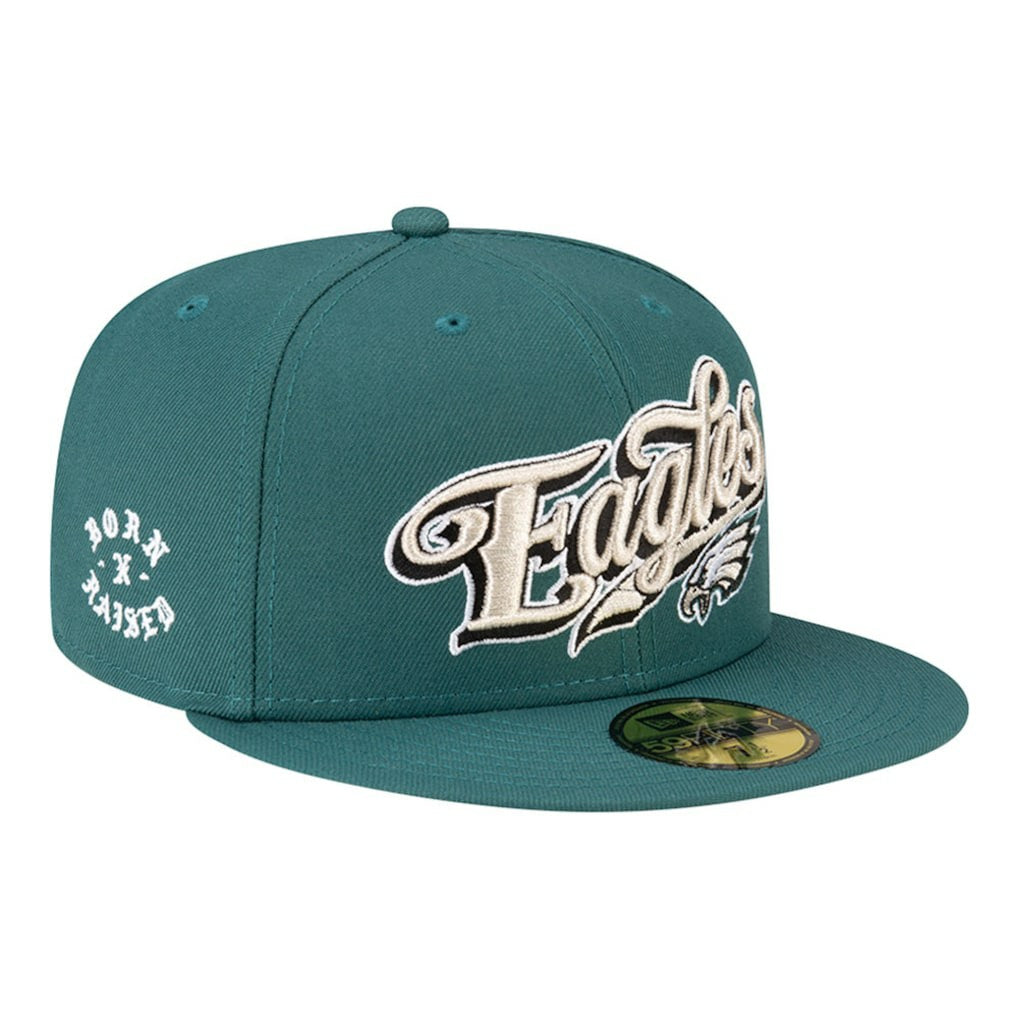 Philadelphia Eagles New Era Born x Raised 59FIFTY Fitted Hat Midnight Green - NFL