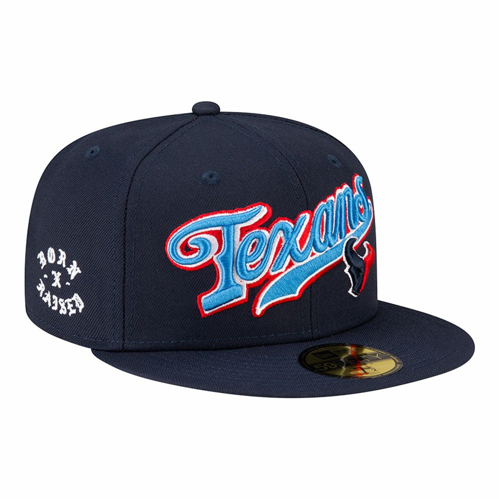 Houston Texans New Era Born x Raised 59FIFTY Fitted Hat Navy - NFL