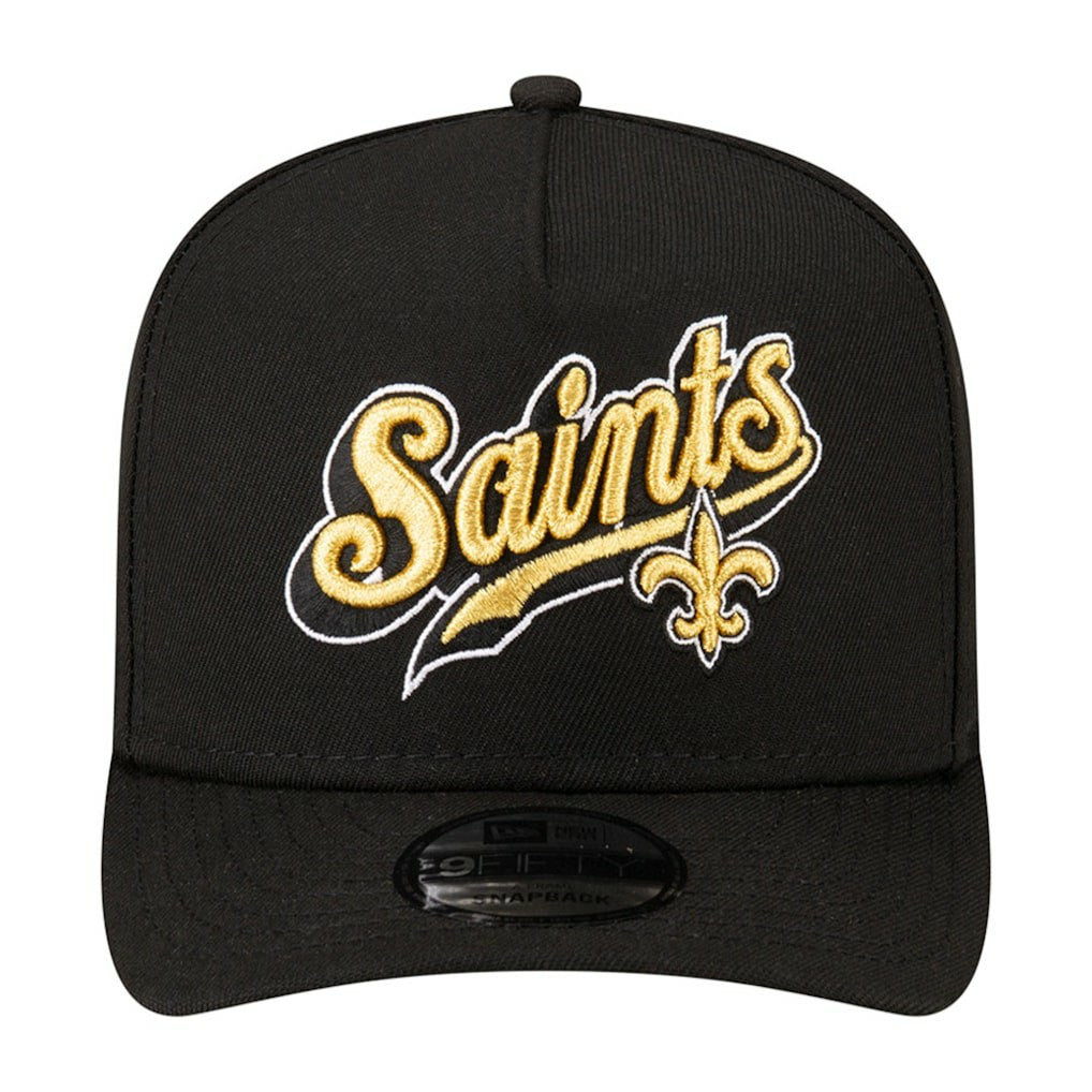 New Orleans Saints New Era Born x Raised A-Frame 9FIFTY Snapback Hat Black - NFL