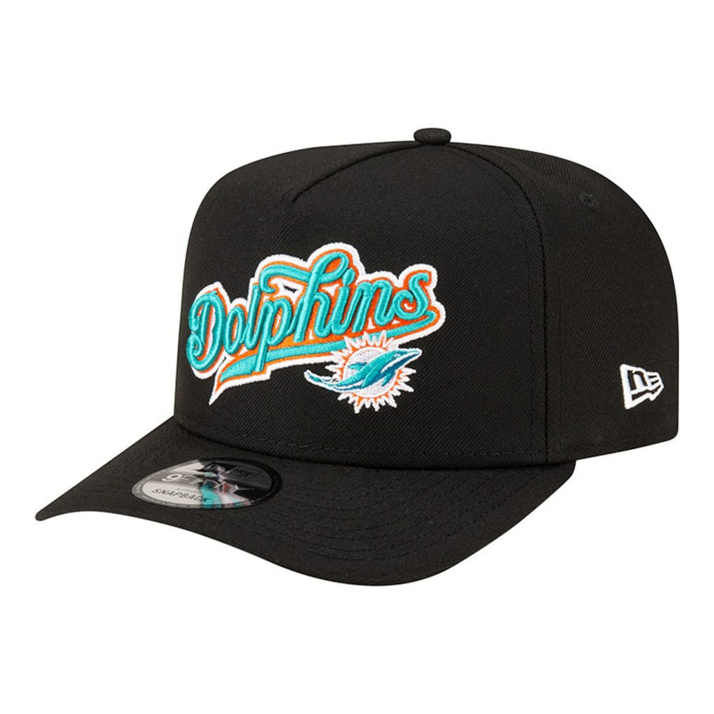 Miami Dolphins New Era Born x Raised A-Frame 9FIFTY Snapback Hat Black - NFL