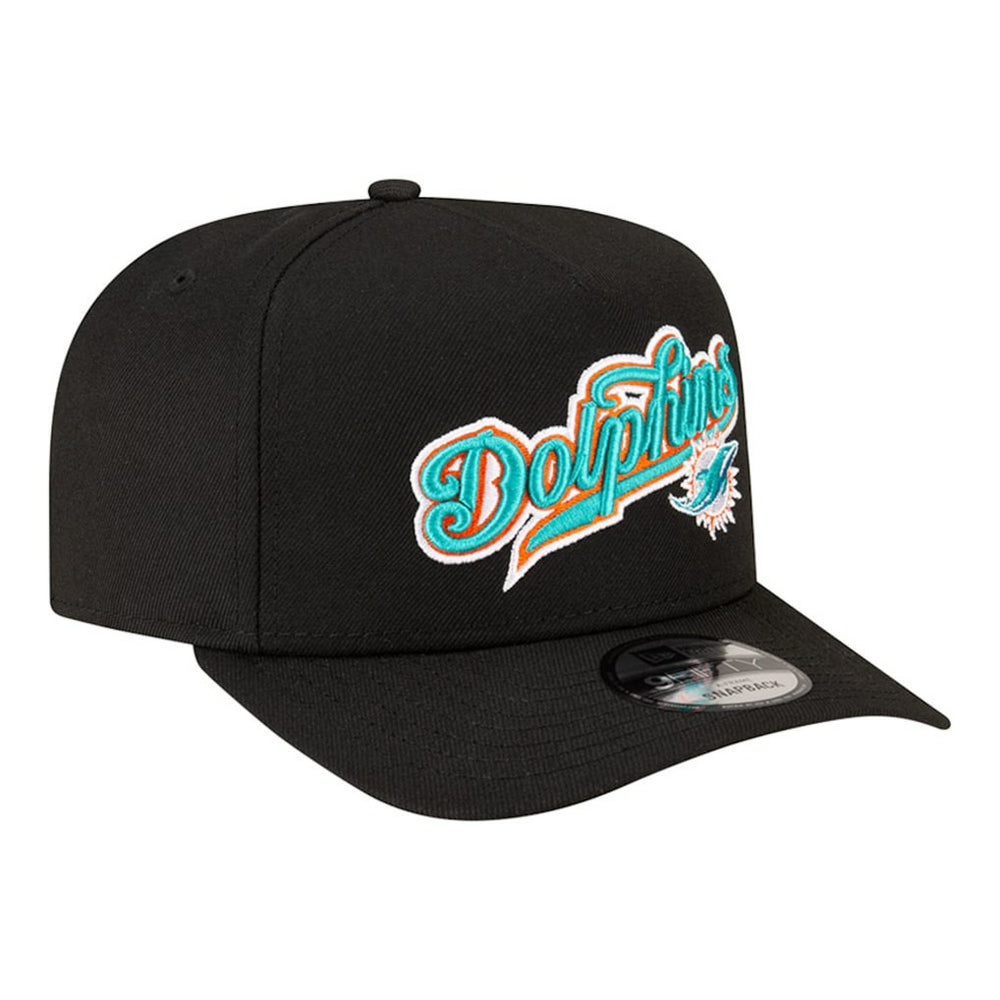 Miami Dolphins New Era Born x Raised A-Frame 9FIFTY Snapback Hat Black - NFL