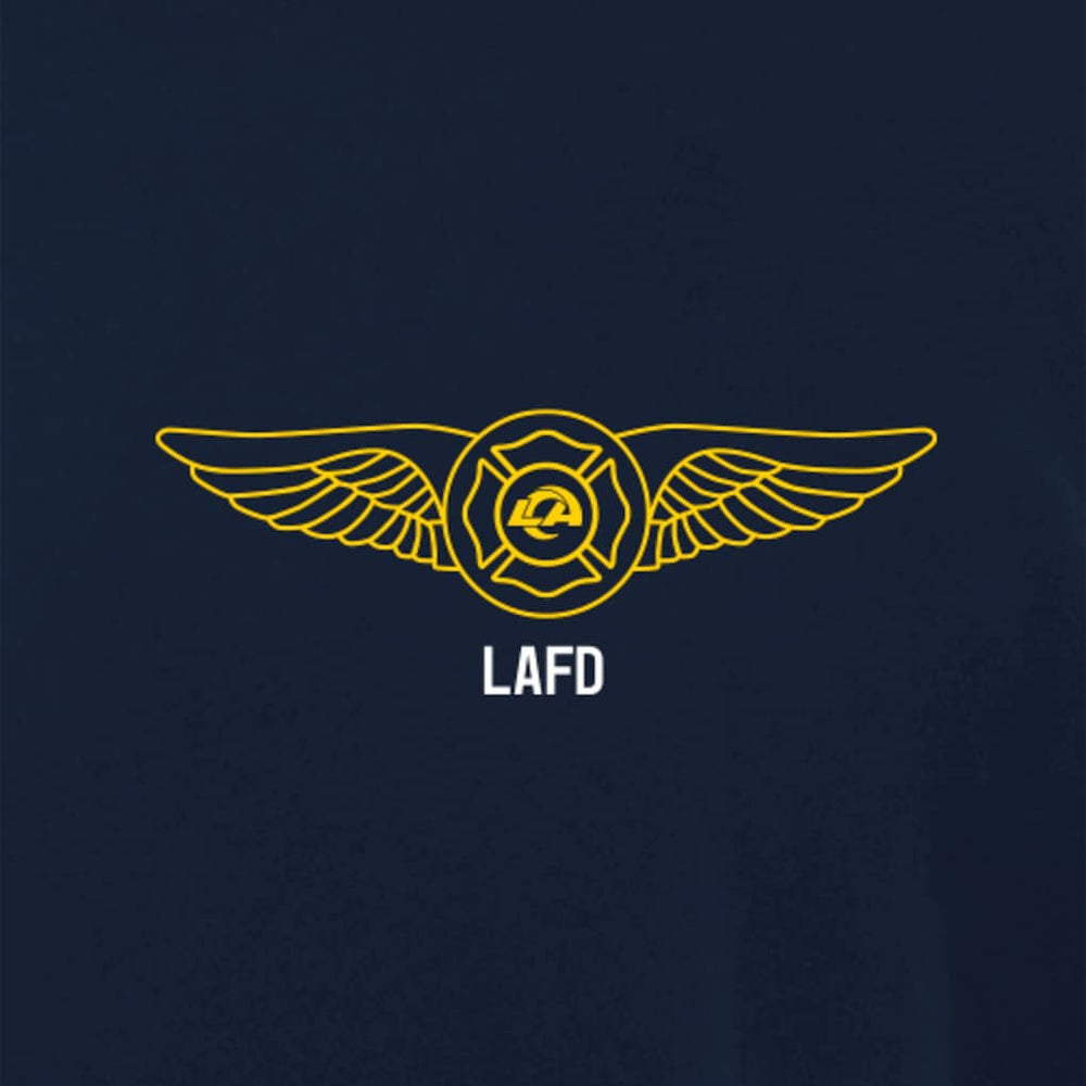 Los Angeles Rams x LAFD New Era Air Ops T-Shirt Navy - NFL
