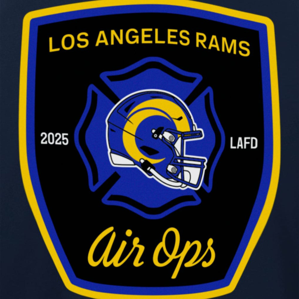 Los Angeles Rams x LAFD New Era Air Ops T-Shirt Navy - NFL