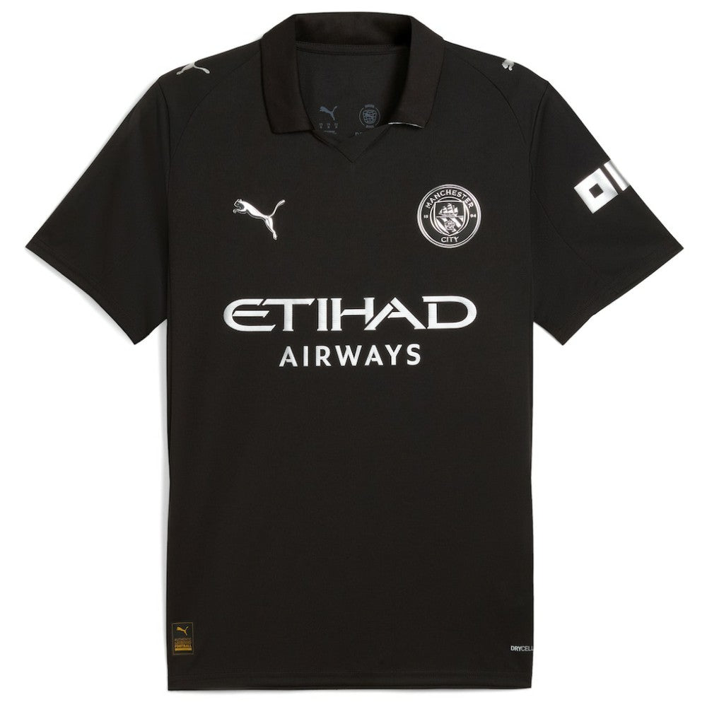 Puma Erling Haaland Manchester City 2025/26 Away Replica Player Jerseys - Black