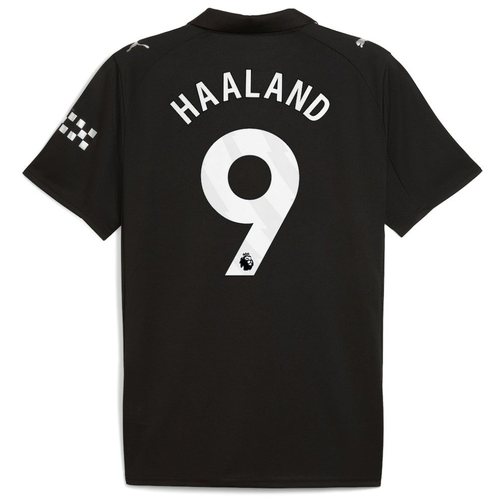 Puma Erling Haaland Manchester City 2025/26 Away Replica Player Jerseys - Black
