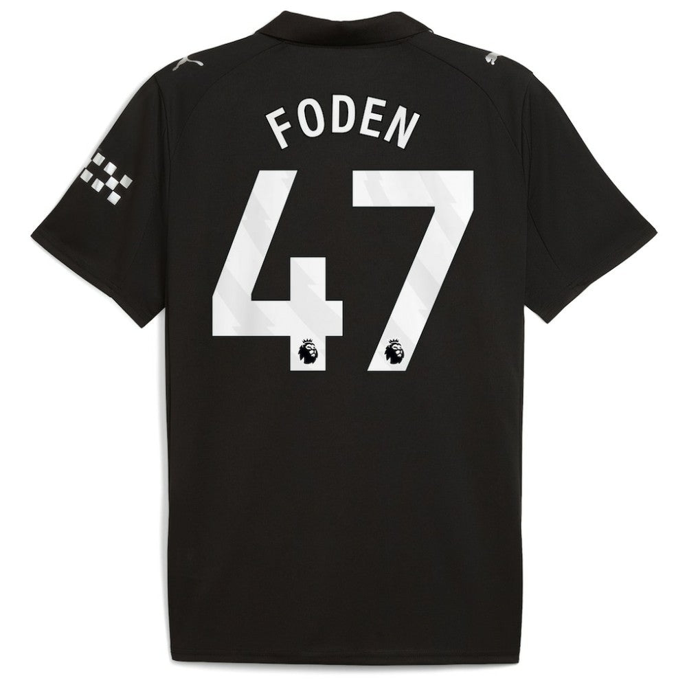 Puma Phil Foden Manchester City 2025/26 Away Replica Player Jerseys - Black