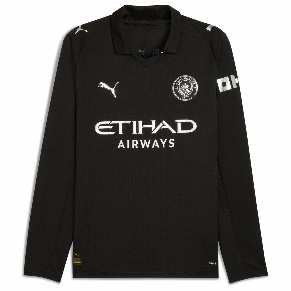Puma Phil Foden Manchester City Away 2025/26 Replica Long Sleeve Player Jerseys - Black