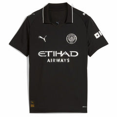Puma Erling Haaland Manchester City Youth 2025/26 Away Replica Player Jerseys - Black