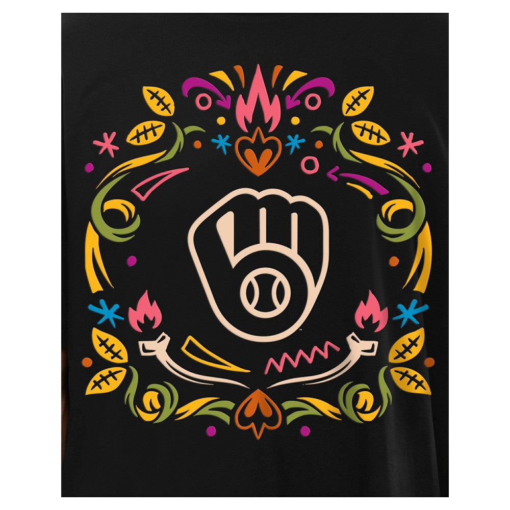 Milwaukee Brewers New Era Día de los Muertos T-Shirt On Sale