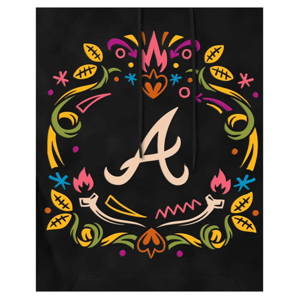 Atlanta Braves New Era Día de los Muertos Brushed Fleece Hoodie On Sale