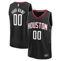 Fanatics - Houston Rockets Youth Fast Break Custom Jersey - Statement Edition - Black