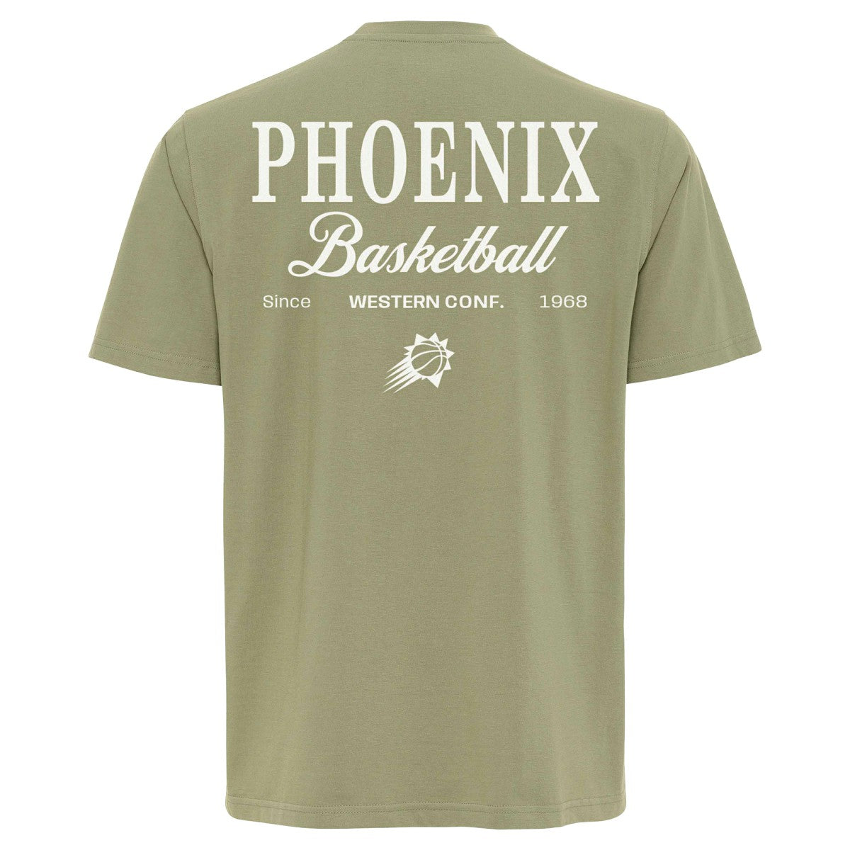 NBA - Phoenix Suns Sportiqe Unisex Athletic Club Collection Duke Relaxed Fit Premium T-Shirt - Olive