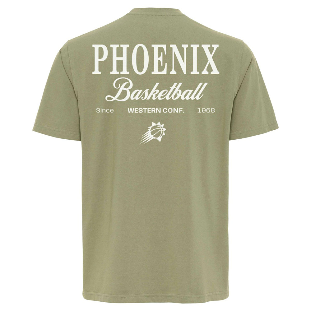 NBA - Phoenix Suns Sportiqe Unisex Athletic Club Collection Duke Relaxed Fit Premium T-Shirt - Olive