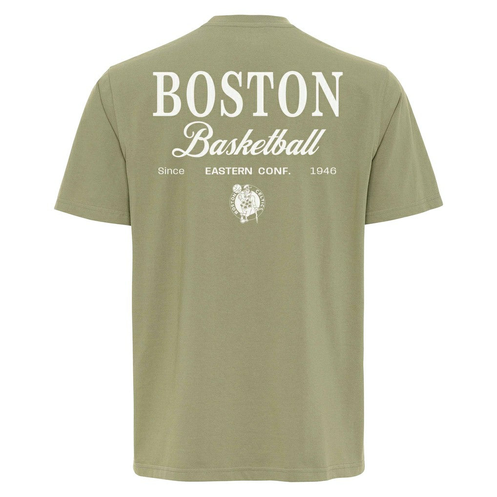 NBA - Boston Celtics Sportiqe Unisex Athletic Club Collection Duke Relaxed Fit Premium T-Shirt - Olive