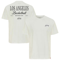 NBA - Los Angeles Lakers Sportiqe Unisex Athletic Club Collection Duke Relaxed Fit Premium T-Shirt - Cream