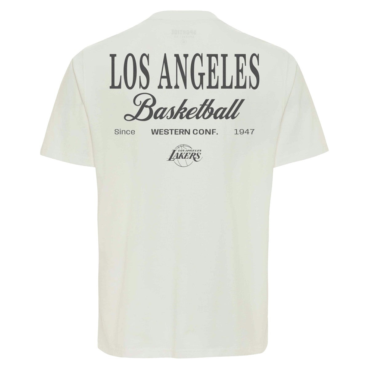 NBA - Los Angeles Lakers Sportiqe Unisex Athletic Club Collection Duke Relaxed Fit Premium T-Shirt - Cream