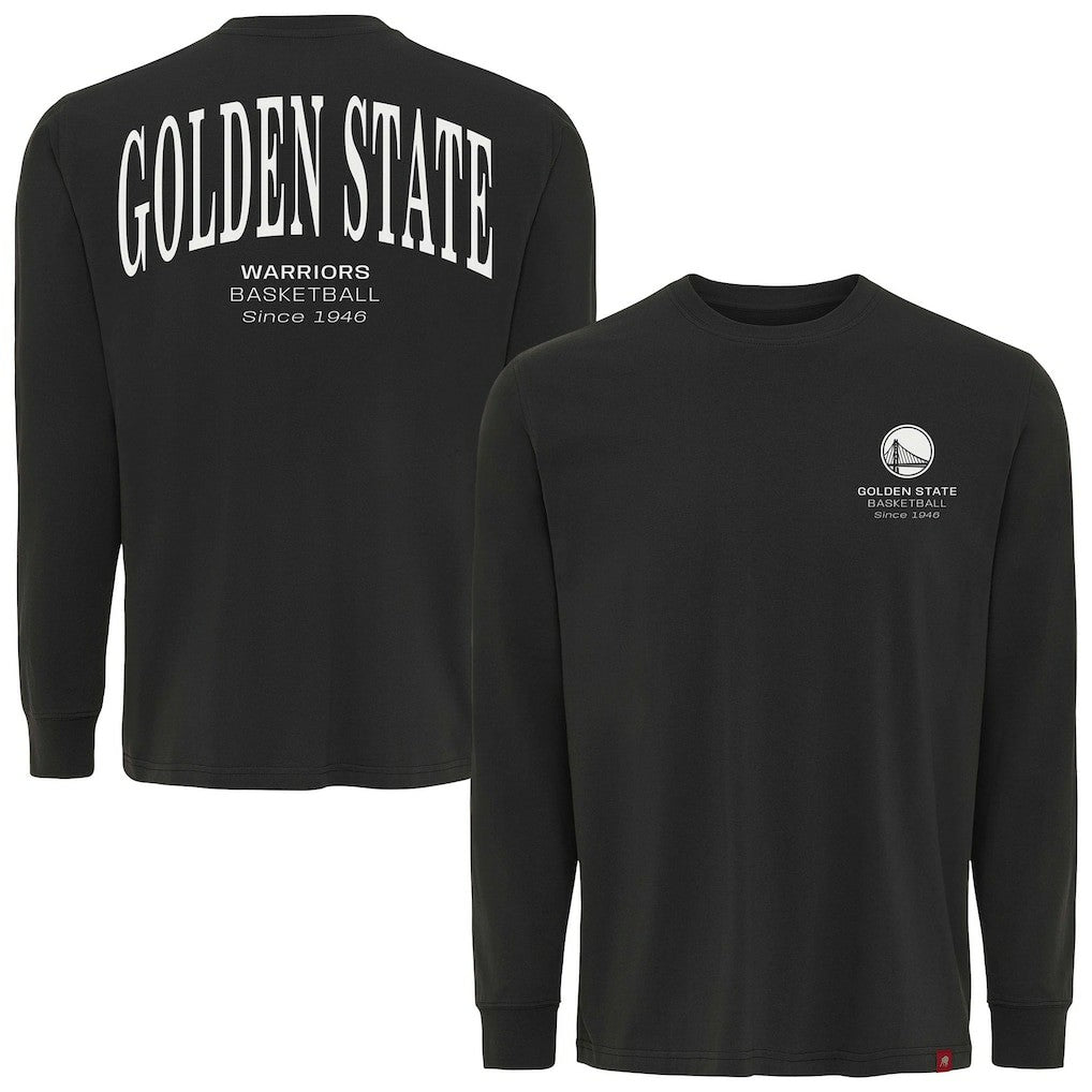 NBA - Golden State Warriors Sportiqe Unisex Athletic Club Collection Sherwood Relaxed Fit Premium Long-Sleeve T-Shirt - Anthracite