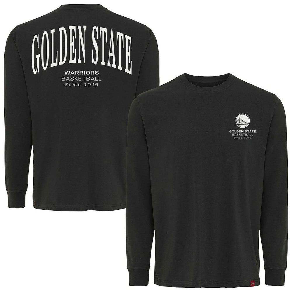 NBA - Golden State Warriors Sportiqe Unisex Athletic Club Collection Sherwood Relaxed Fit Premium Long-Sleeve T-Shirt - Anthracite