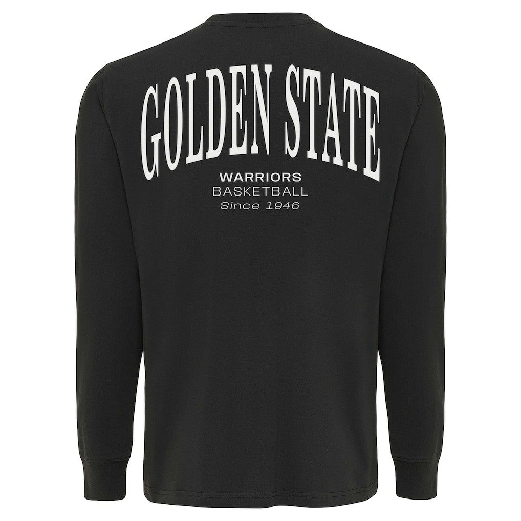 NBA - Golden State Warriors Sportiqe Unisex Athletic Club Collection Sherwood Relaxed Fit Premium Long-Sleeve T-Shirt - Anthracite