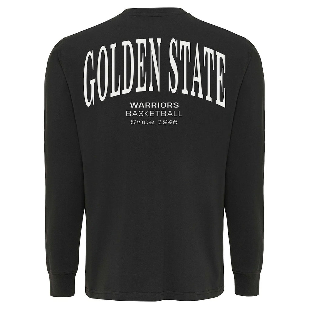 NBA - Golden State Warriors Sportiqe Unisex Athletic Club Collection Sherwood Relaxed Fit Premium Long-Sleeve T-Shirt - Anthracite