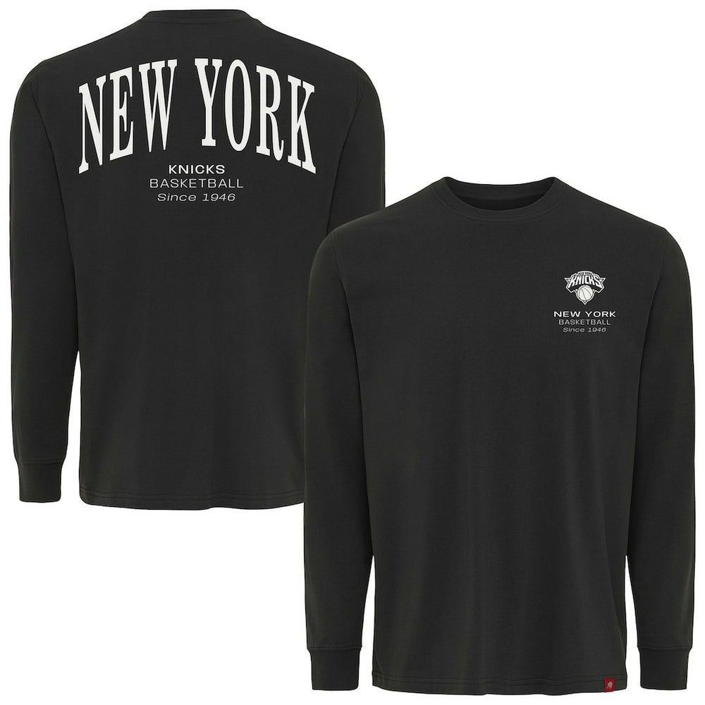 NBA - New York Knicks Sportiqe Unisex Athletic Club Collection Sherwood Relaxed Fit Premium Long-Sleeve T-Shirt - Anthracite