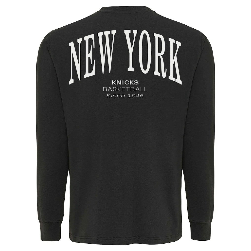 NBA - New York Knicks Sportiqe Unisex Athletic Club Collection Sherwood Relaxed Fit Premium Long-Sleeve T-Shirt - Anthracite