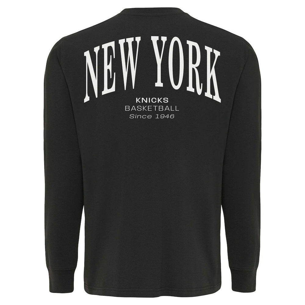 NBA - New York Knicks Sportiqe Unisex Athletic Club Collection Sherwood Relaxed Fit Premium Long-Sleeve T-Shirt - Anthracite