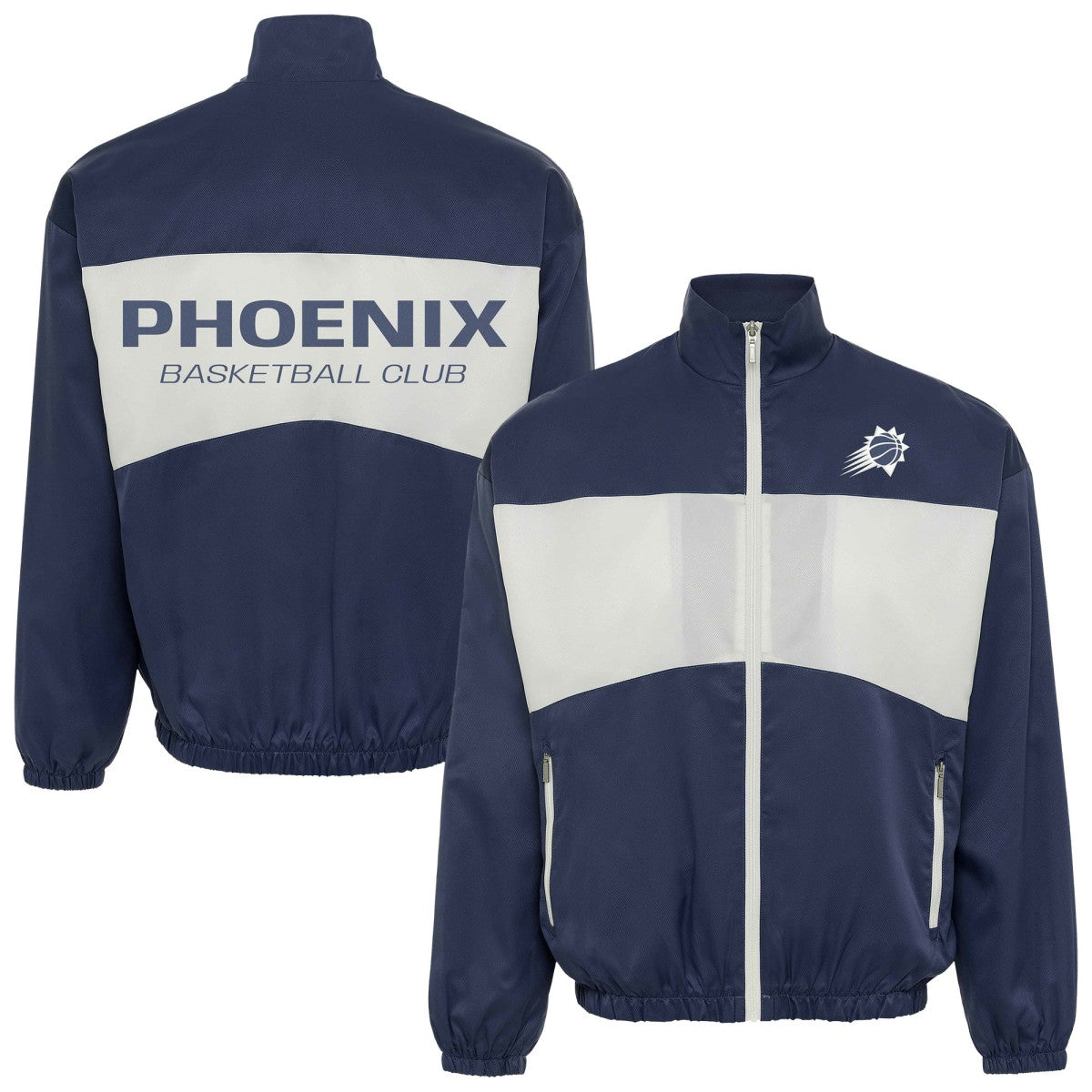 NBA - Phoenix Suns Sportiqe Unisex Athletic Club Collection Senna Premium Lightweight Full-Zip Jacket - Blue
