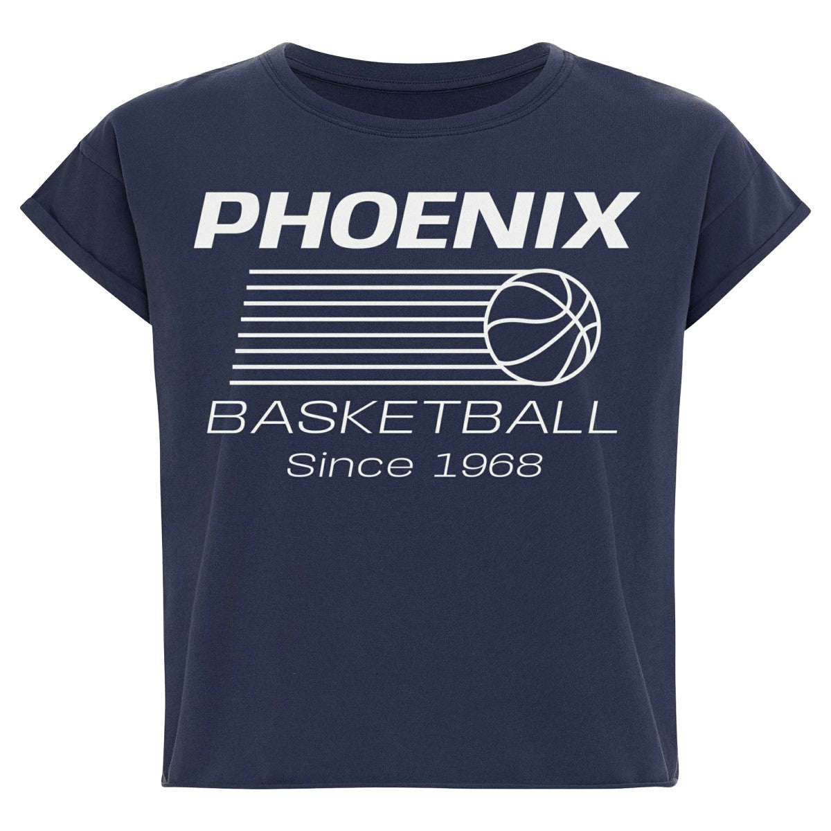 NBA - Phoenix Suns Sportiqe Women's Athletic Club Collection Alana Premium Cropped T-Shirt - Blue