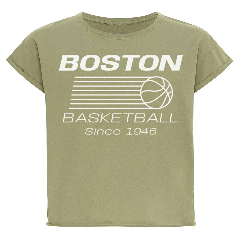 NBA - Boston Celtics Sportiqe Women's Athletic Club Collection Alana Premium Cropped T-Shirt - Kelly Green