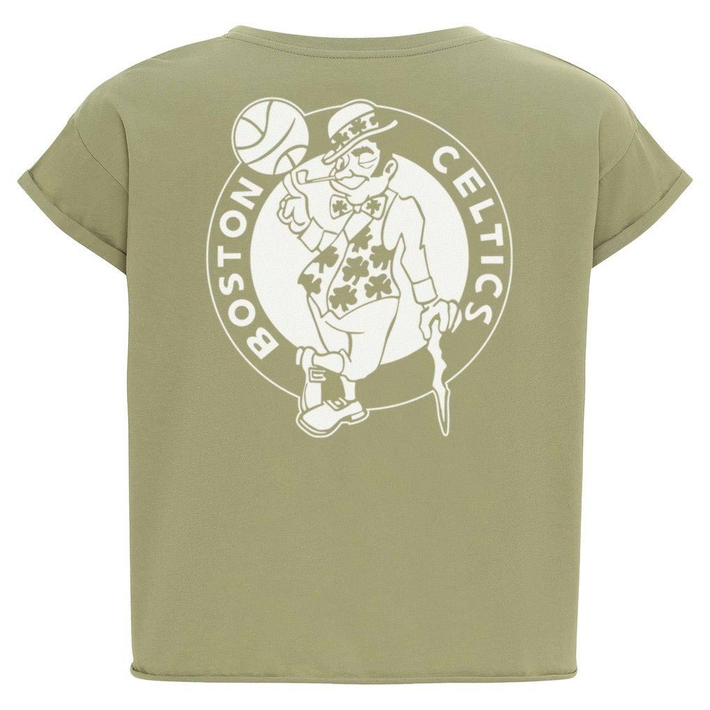 NBA - Boston Celtics Sportiqe Women's Athletic Club Collection Alana Premium Cropped T-Shirt - Kelly Green