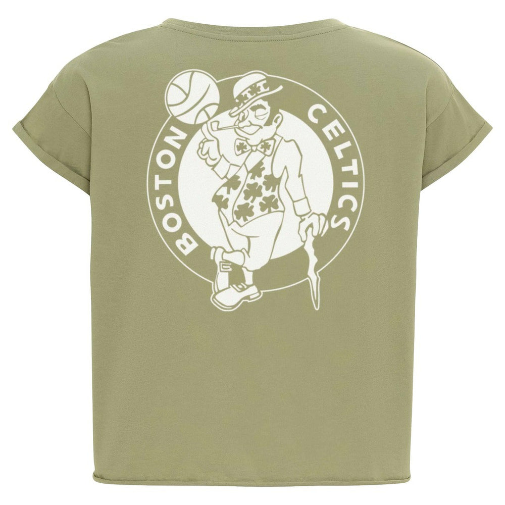 NBA - Boston Celtics Sportiqe Women's Athletic Club Collection Alana Premium Cropped T-Shirt - Kelly Green