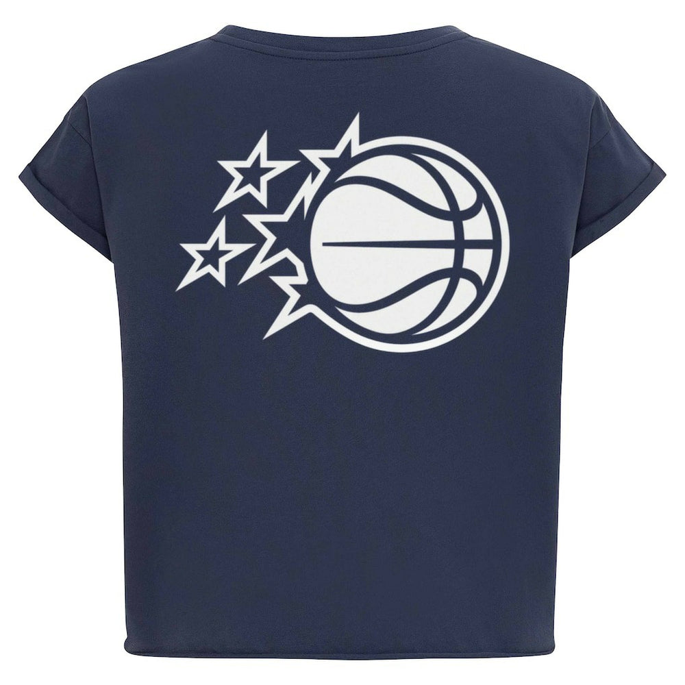 NBA - Orlando Magic Sportiqe Women's Athletic Club Collection Alana Premium Cropped T-Shirt - Navy