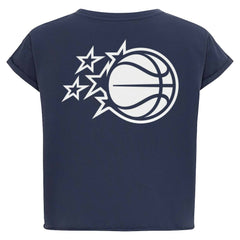 NBA - Orlando Magic Sportiqe Women's Athletic Club Collection Alana Premium Cropped T-Shirt - Navy