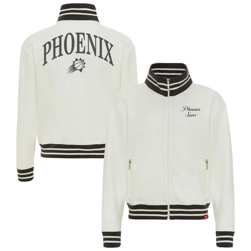 NBA - Phoenix Suns Sportiqe Women's Athletic Club Collection Sutton French Terry Full-Zip Jacket - Cream