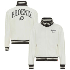 NBA - Phoenix Suns Sportiqe Women's Athletic Club Collection Sutton French Terry Full-Zip Jacket - Cream