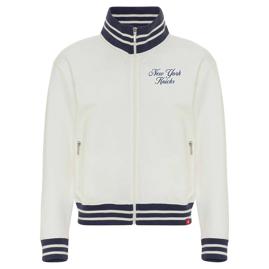 NBA - New York Knicks Sportiqe Women's Athletic Club Collection Sutton French Terry Full-Zip Jacket - Cream